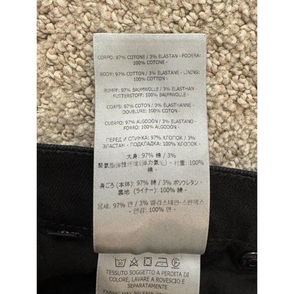 Tom Ford Black Mid-Rise Skinny Jeans w/Zippers Stretch Size 27 Soft Denim - Picture 10 of 14